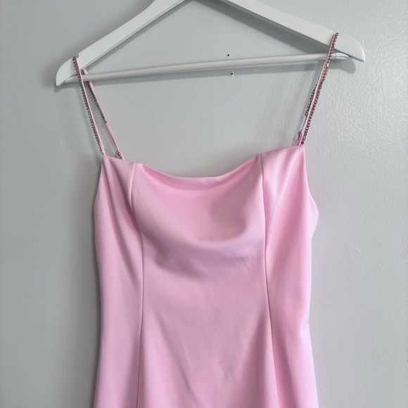 Lucy in the Sky - Scuba Rhinestone Dress (Pink) - Picture 6 of 9